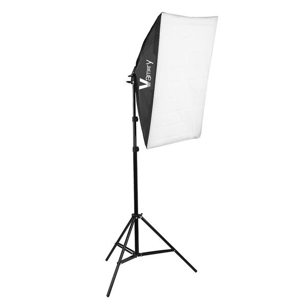 Kshioe 220V 65W Photo Studio Photography 3 Soft Box Light Stand Continuous Lighting Kit Diffuser UK Standard