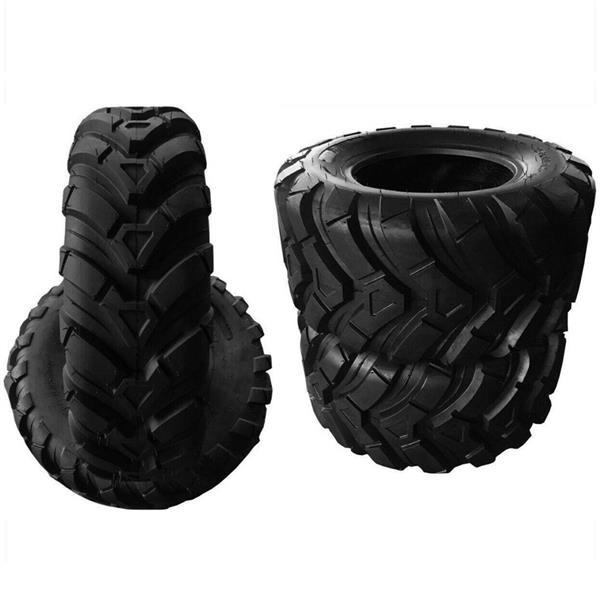 25x10-12 black Fits ATV millionparts 8.5inch rubber pair of Tubeless Tires