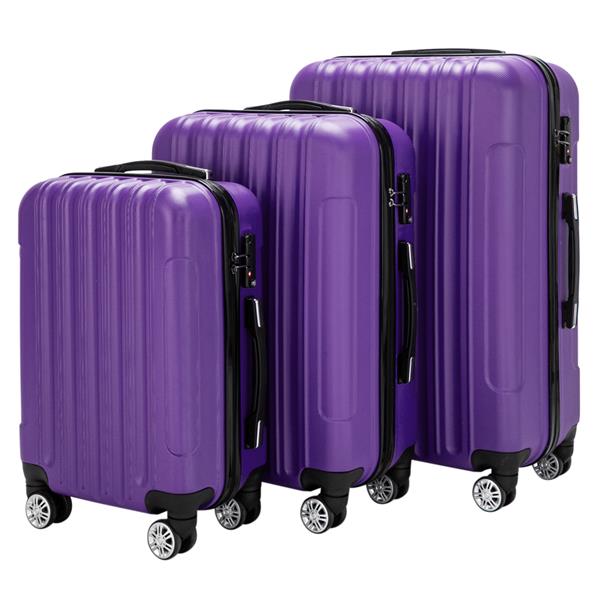 3-in-1 Multifunctional Large Capacity Traveling Storage Suitcase Luggage Set Purple