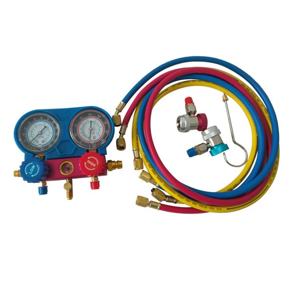 R134A Manifold Gauge Set AC A/C 5FT Colored Hose Air Conditioner