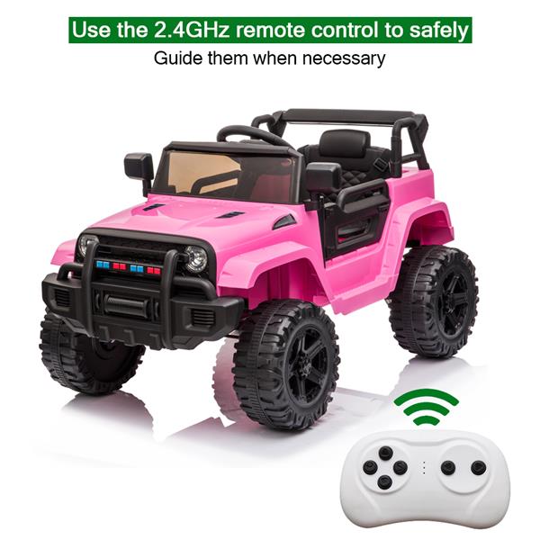 LEADZM LZ-922 Electric Car Dual Drive 35W*2 Battery 12V4.5AH*1 with 2.4G Remote Control Pink