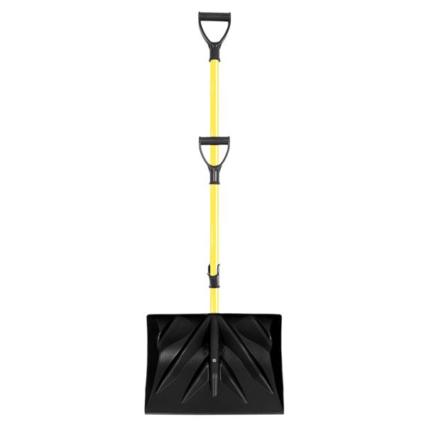 Strain-Reducing Snow Shovel | Yellow | 18-Inch | Spring Assisted Handle