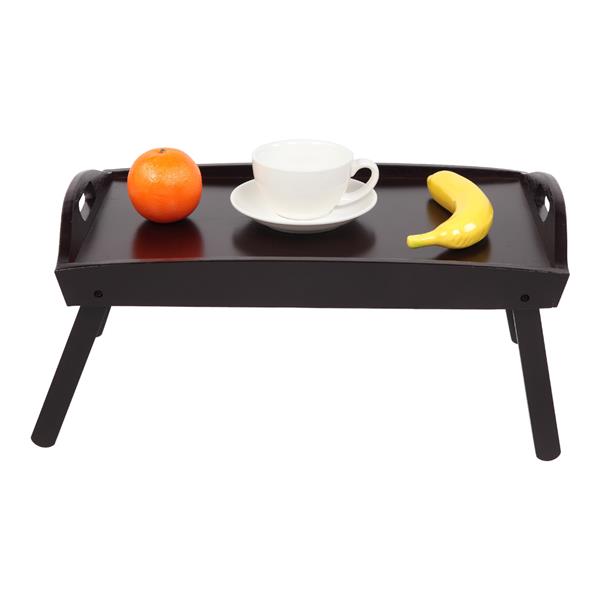 Foldable Curved Breakfast Tray Brown