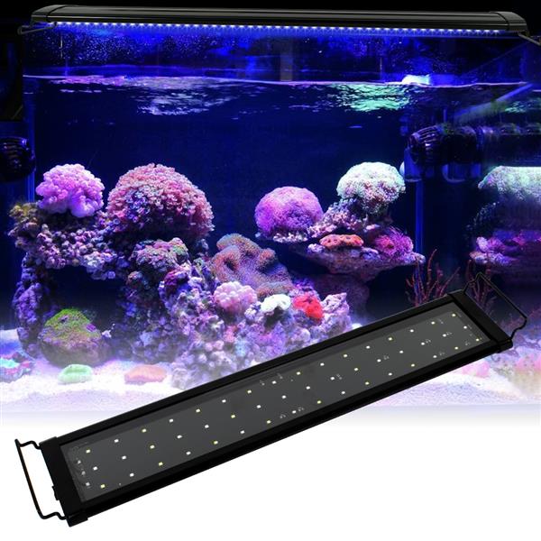 15W 48LED Full Spectrum Sea Coral Lamp 23.6inch Black US Standard ZC001223 (Suitable For 23.6-31.49inch Long Aquarium)
