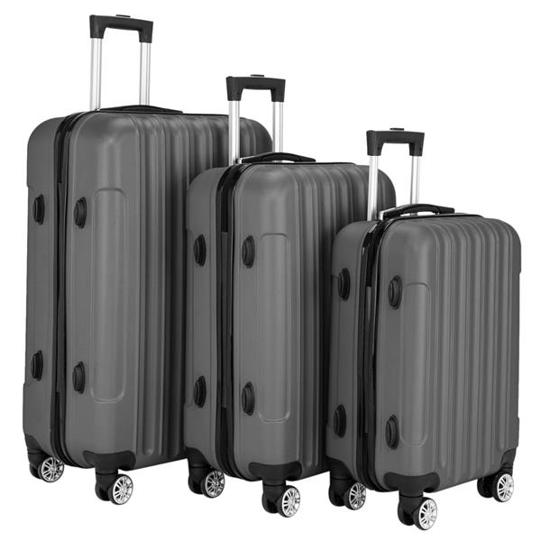 3-in-1 Multifunctional Large Capacity Traveling Storage Suitcase Luggage Set Dark Gray