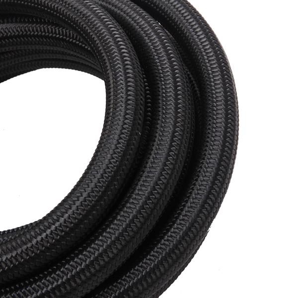 10AN 16-Foot Universal Black Fuel Pipe   10 Black Connectors