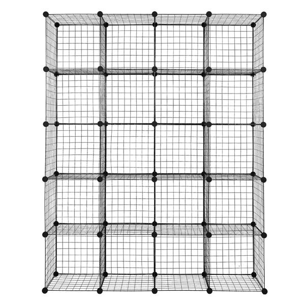 20-Cube Organizer Cube Storage Storage Shelves Wire Cube Storage Origami Shelves Metal Grid Multifunction Shelving Unit Modular Cubbies Organizer Bookcase