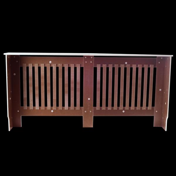 Simple Traditional Design Ventilated E1 MDF Board Vertical Stripe Pattern Radiator Cover White XL