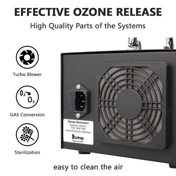 Commercial Industrial Grade 5000mg Ozone Air Purifier Removal of Formaldehyde / Second-Hand Smoke / Odor / Musty / Dust