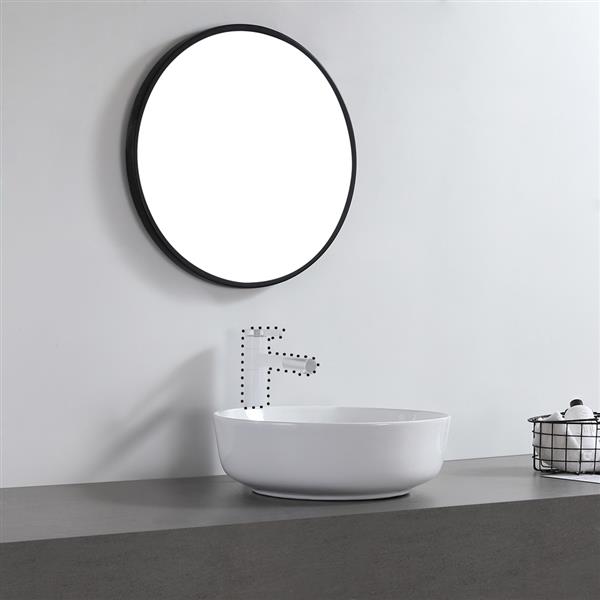 Ceramic Basin Above Counter Basin Bowl Shape White