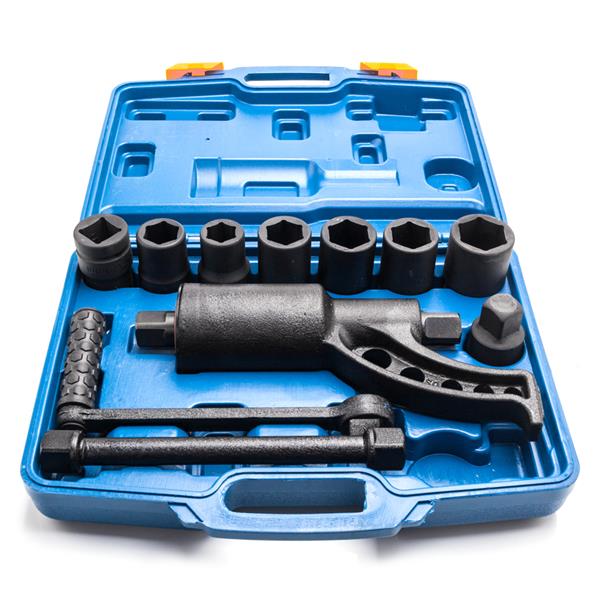 Heavy Duty Torque Multiplier Set Wrench Labor Saving 8ps Sockets Black