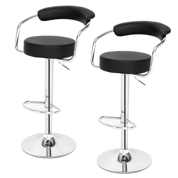 SSJ-105 High-grade Round Back Cushion Bar Stool Black