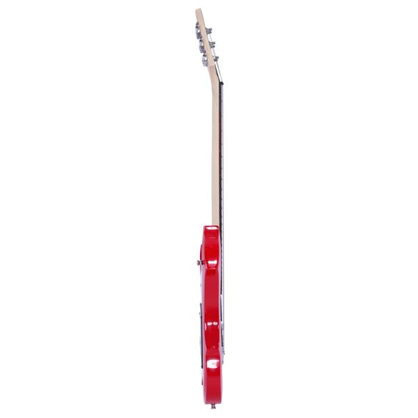 Novice Flame Shaped Electric Guitar HSH Pickup   Bag   Strap   Paddle   Rocker   Cable   Wrench Tool Red