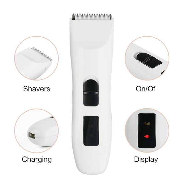 PHC-720 Low Noise Professional Pet Electric Grooming Clipper White