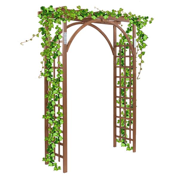 Beautiful And Practical Garden Arch Dark Brown