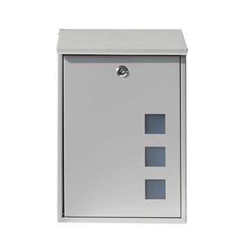 Galvanized Sheet Wall Mounted Mail Box Letter Box Silver