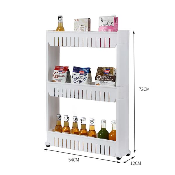 3 Layer Plastic Storage Rack White