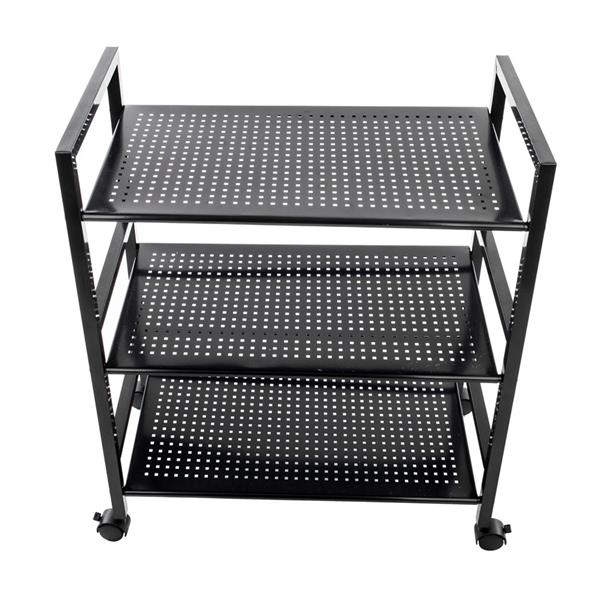 Widen 3 Tiers Multi-functional Storage Cart Black