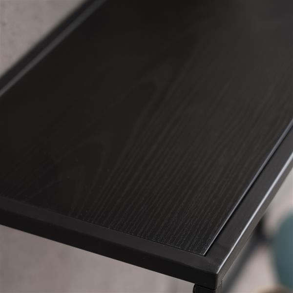 (106 x 28 x 76)cm Wood Grain Entrance Table Black