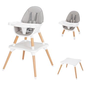 Children\\'s High Dining Chair Detachable Two-In-One Table And Chair Gray