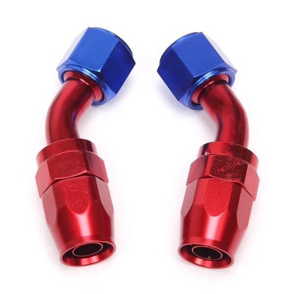 10AN 16-Foot Universal Silver Fuel Pipe   10 Red and Blue Connectors