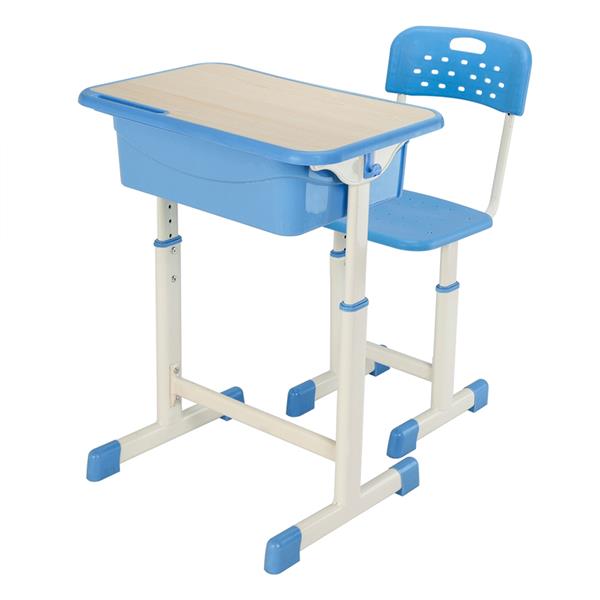 Adjustable Student Desk and Chair Kit Blue