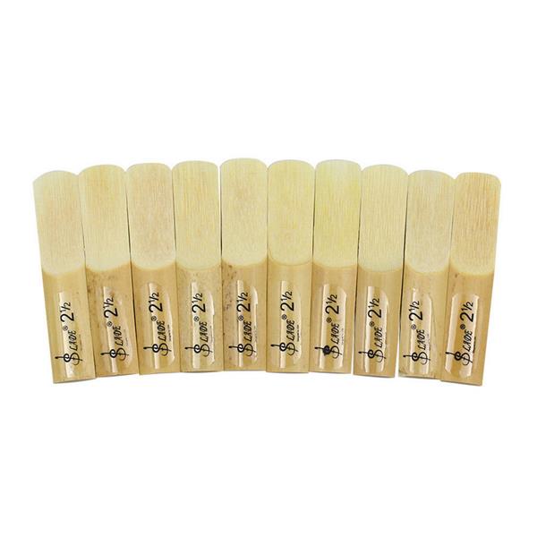 10pcs LADE E-Flat Alto Saxophone Reed with Transparent Case Strength 2.5