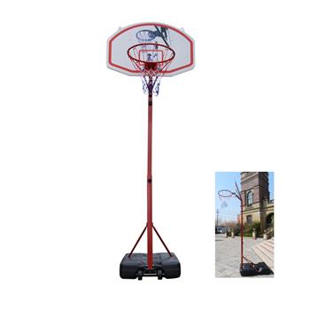 Medium Portable Basketball Stand (Rim Height 2.1-2.6m) Maxium Applicable Ball Model 7# Red & Black & White