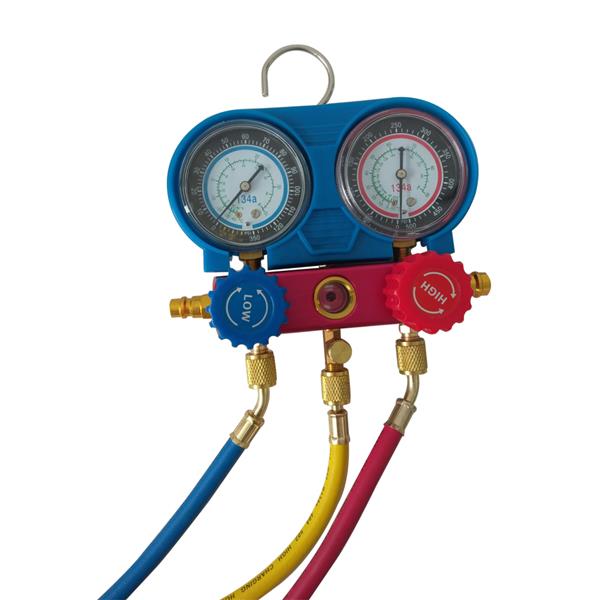 R134A Manifold Gauge Set AC A/C 5FT Colored Hose Air Conditioner