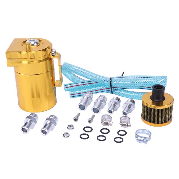 Round Oil Catch Tank Oil Catch Tank with Air Filter Golden