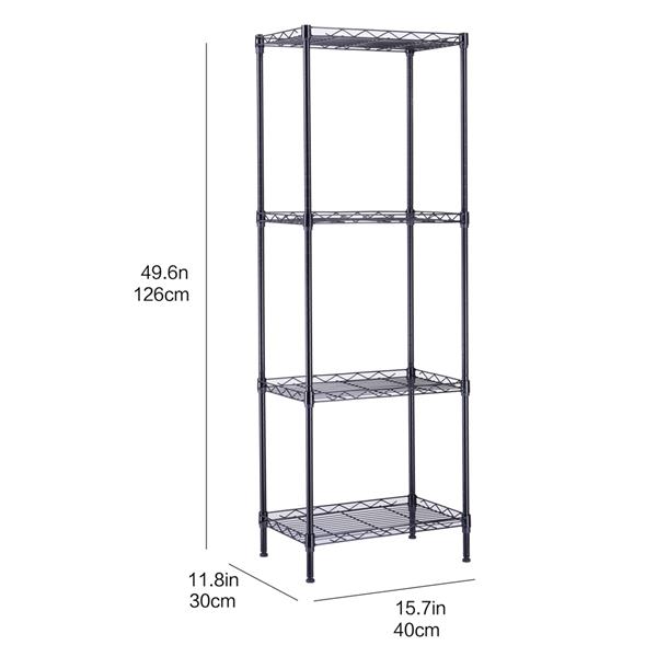 4-Tier Wire Shelving Unit Metal Storage Rack