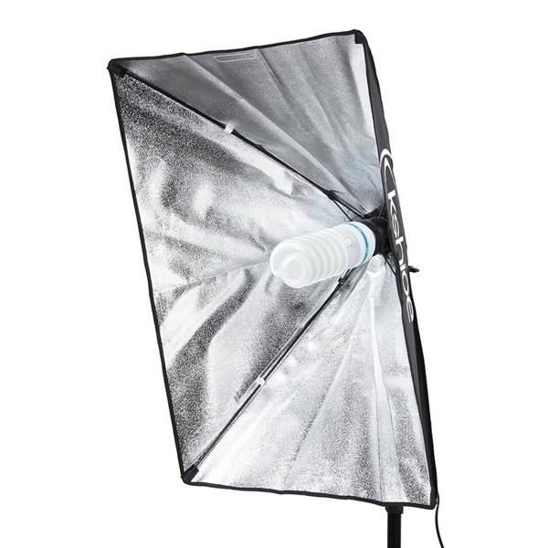Kshioe 45W weiß Regenschirm   schwarz-silber Regenschirm   Lambencybox   Hintergrundhalterung 4 Lampen Set