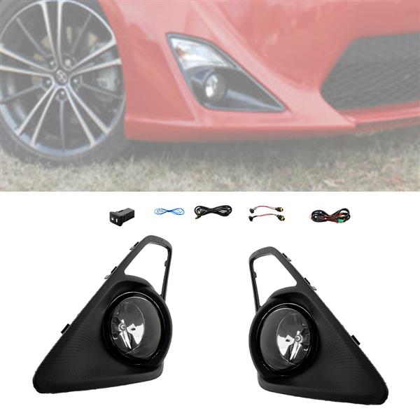 For 13-16 FRS Chrome Base Coupe 2-Door Fog Light w/Lamp Wiring harness Switch