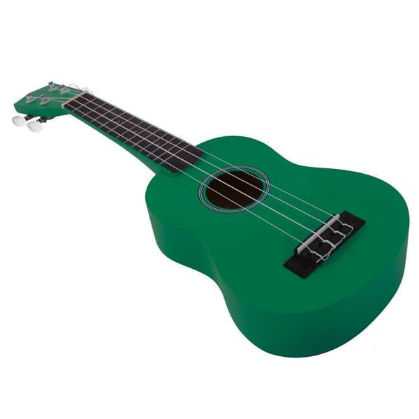 [Do Not Sell on Amazon]Glarry UK101 21" Pure Color Rosewood Fingerboard Basswood Soprano Ukulele with Bag Green