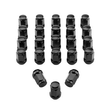 23pcs Bulge Acorn Lug Nuts 1/2\\"-20 Closed End for Dodge Durango Dakota Jeep Black