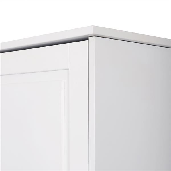 Double Door Five-tier Storage Cabinet White