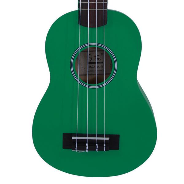 [Do Not Sell on Amazon]Glarry UK101 21" Pure Color Rosewood Fingerboard Basswood Soprano Ukulele with Bag Green