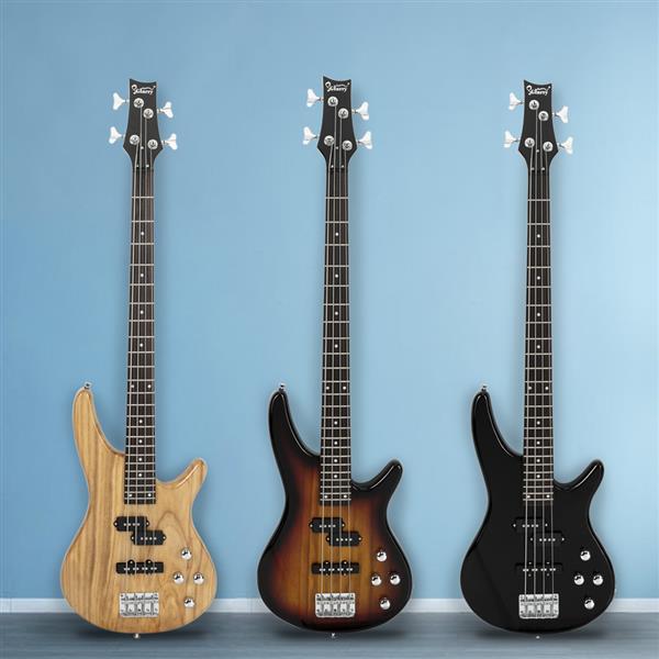 [Do Not Sell on Amazon]Glarry GIB Electric Bass Guitar Full Size 4 String Sunset Color