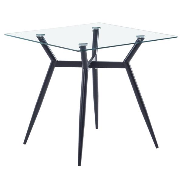 80*80*75cm Glass Dining Table