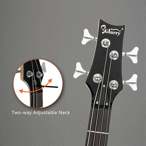 [Do Not Sell on Amazon]Glarry GIB Electric Bass Guitar Full Size 4 String Burlywood