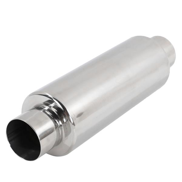 Polished Stainless Steel Straight Through Performance Muffler for Universal Application