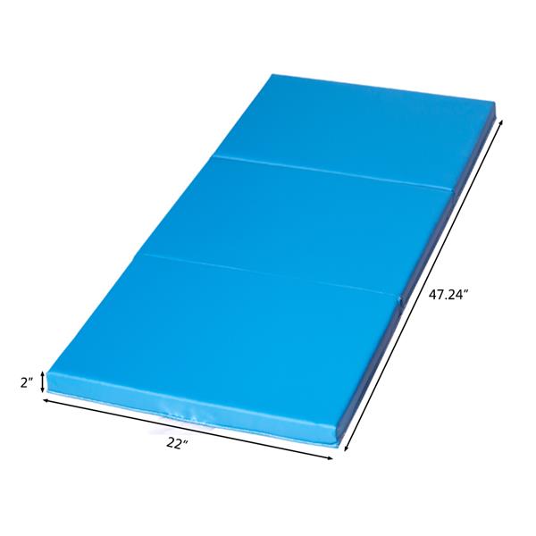 Beautiful And Stylish Portable Foldable Gymnastic Mat Blue