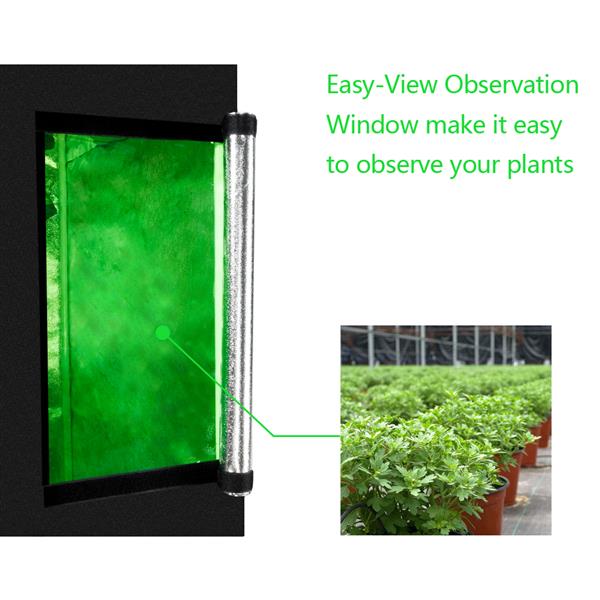 LY-60*60*120cm Home Use Dismountable Hydroponic Plant Growing Tent with Window Green & Black