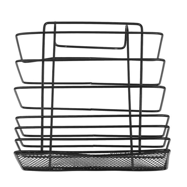 Multifunctional S-shaped Dual Layers Bowls & Dishes & Chopsticks & Spoons Collection Shelf Dish Drai Black