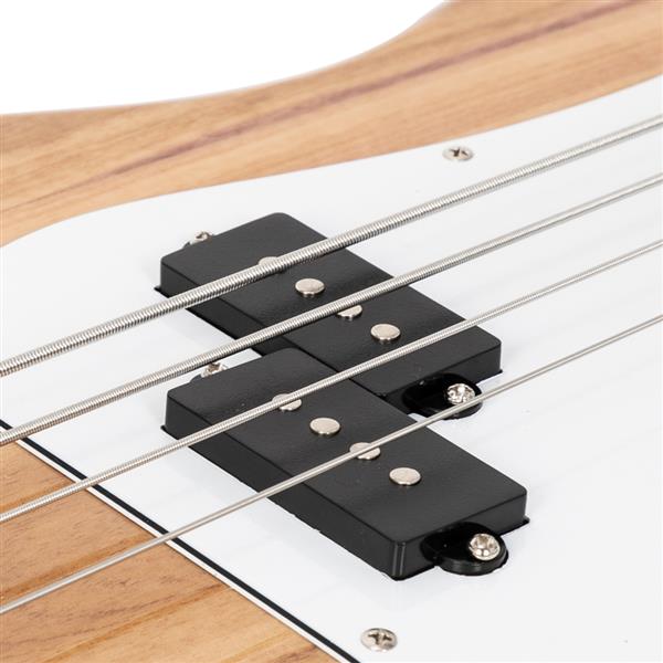 [Do Not Sell on Amazon]Glarry Fretless Electric Bass Guitar Full Size 4 String for experienced Bass Players Cord Wrench Tool Burlywood
