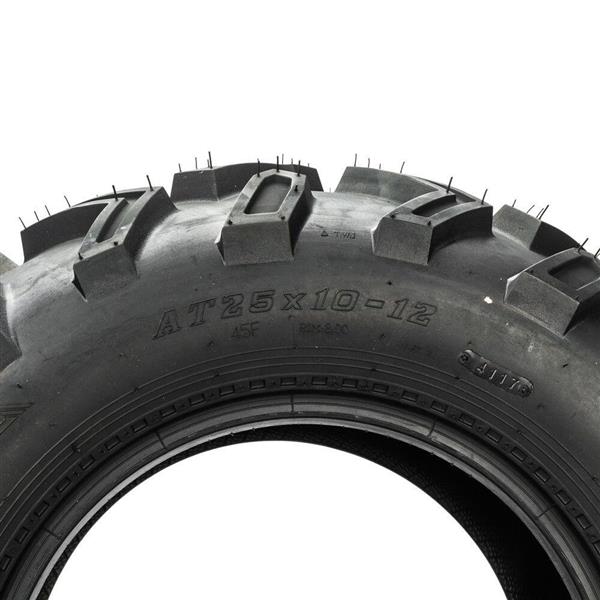 qty4 Front 25x8-12 Rear 25x10-12 TIRE ATV Rubber Black for Arctic Cat 650