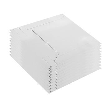 100pcs Short Side Opening 15.3*15.3cm (6in*6in) Paper Envelope Bag White