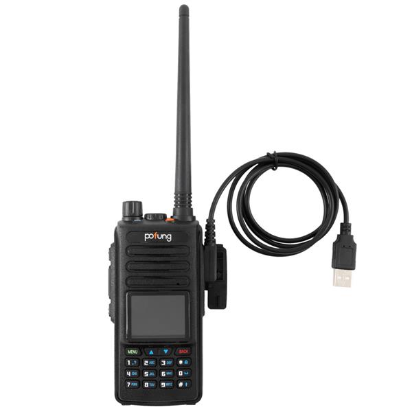 pofung Color screen, UV dual segment, GPS, 5W/1W Digital Walkie-Talkie (Detachable Antenna) 2200mAh Battery
