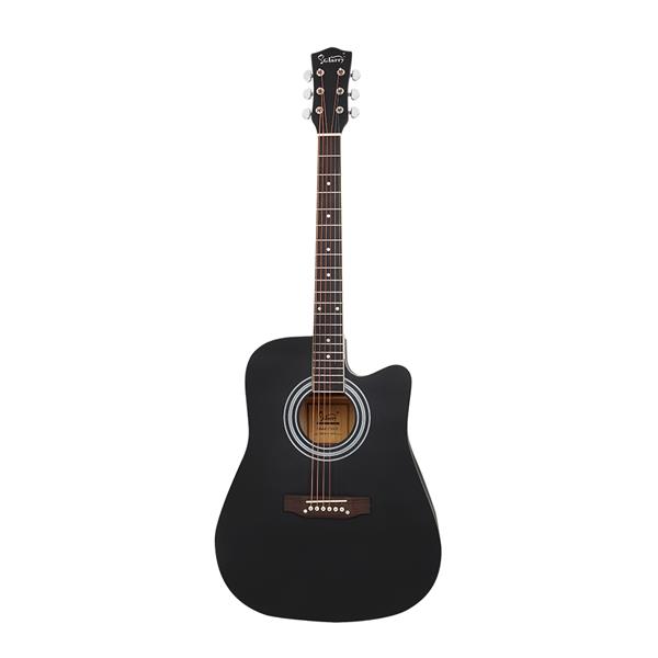 [Do Not Sell on Amazon]Glarry GT502 41-Inch Notch Spruce Panel Matte Edging Folk Guitar   Bag   Shield   Wrench Black