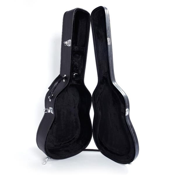 [Do Not Sell on Amazon]Glarry 39" Classical Guitar Hard Case Microgroove Flat Black